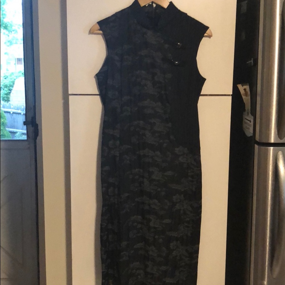 Vintage Bespoke Asian inspired stretch dress.